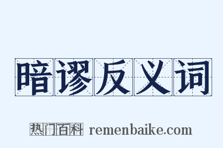 暗谬反义词是什么意思的图片